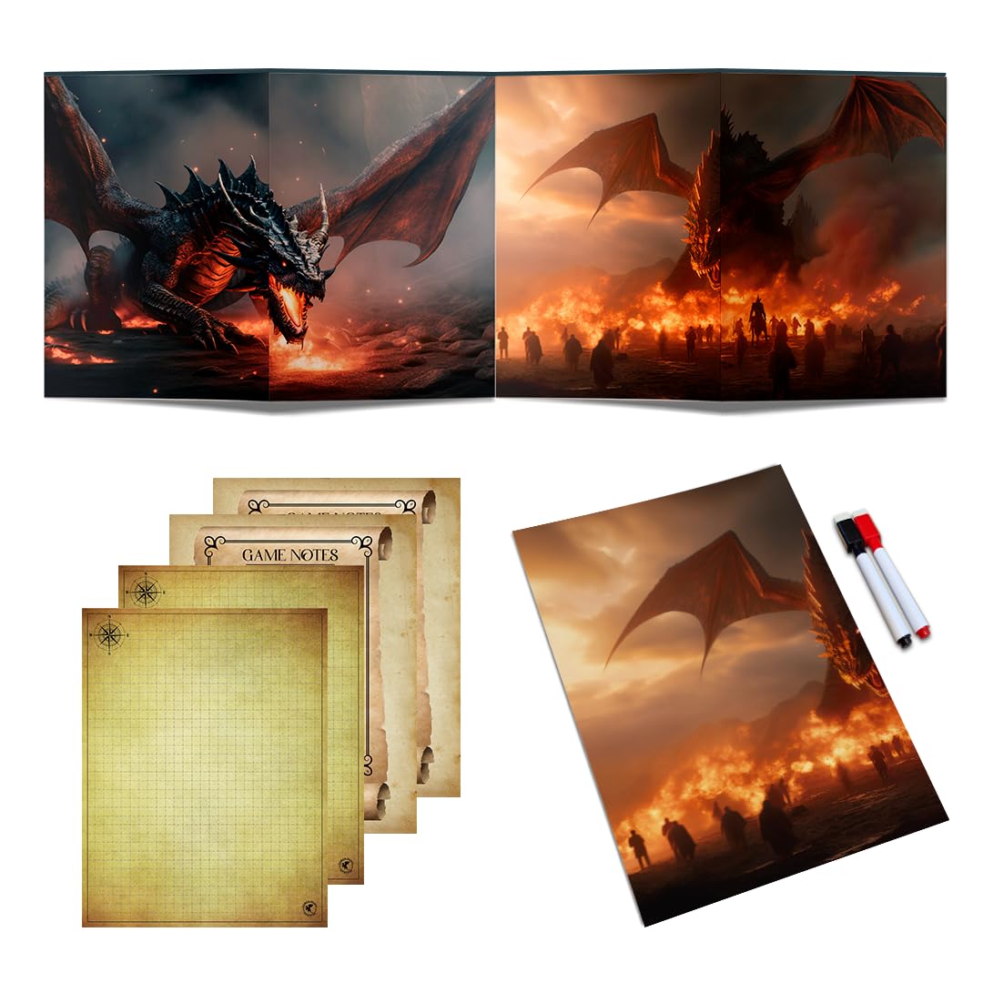 Power Beast Dungeon, DM Screen, Spielleiterschirm Dungeons and Dragons, D&D Master Screen, Dungeon M