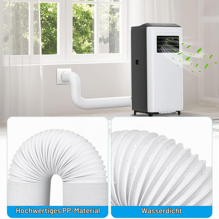 Abluftschlauch Klimagerät mit Adapter 150 mm 1.5m,Lüftungsrohrverbinder,Klimaanlage Abluftschlauch 1