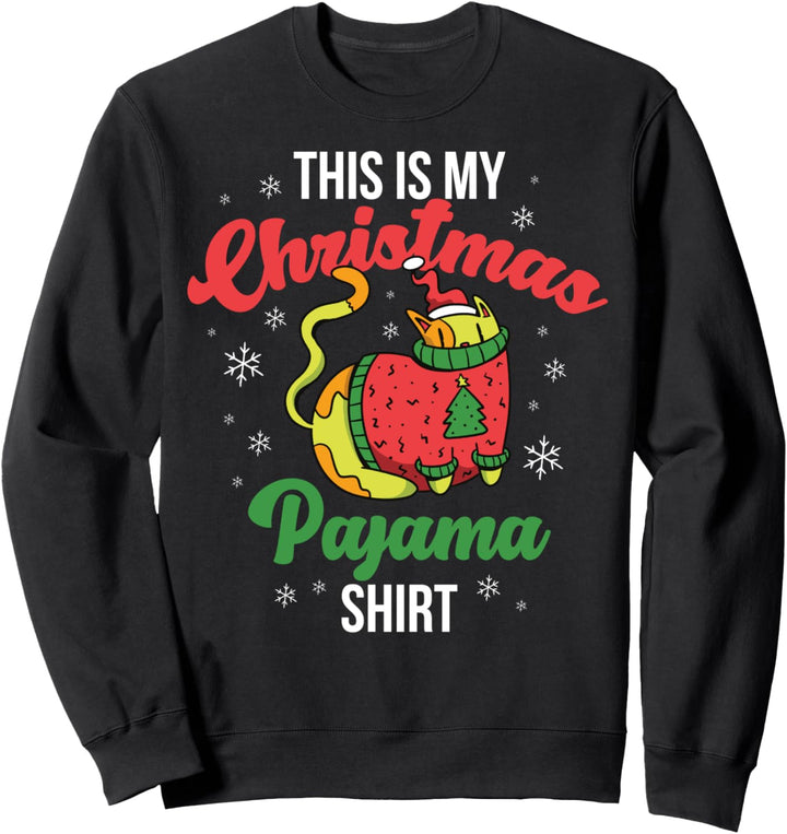 Katze This Is My Christmas Pajama Sweatshirt