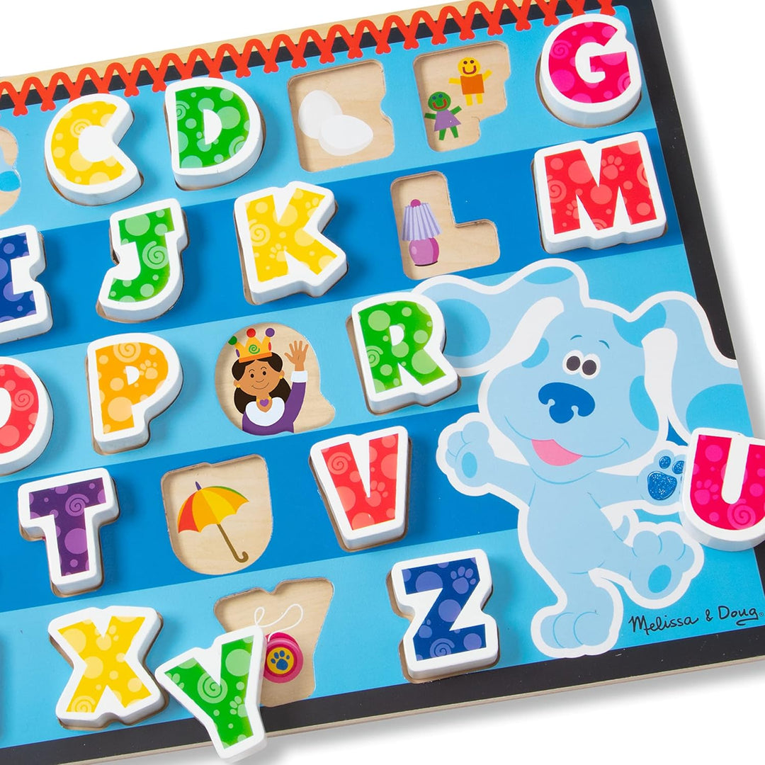 Melissa & Doug 33010 Blue's Clues & You Dickes Holzpuzzle – Alphabet, Mehrfarbig