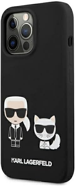 Karl Lagerfeld KLHMP13LSSKCK Hülle für iPhone 13 Pro / 13 6,1" schwarz Silicone Karl &amp; Choupette Mag
