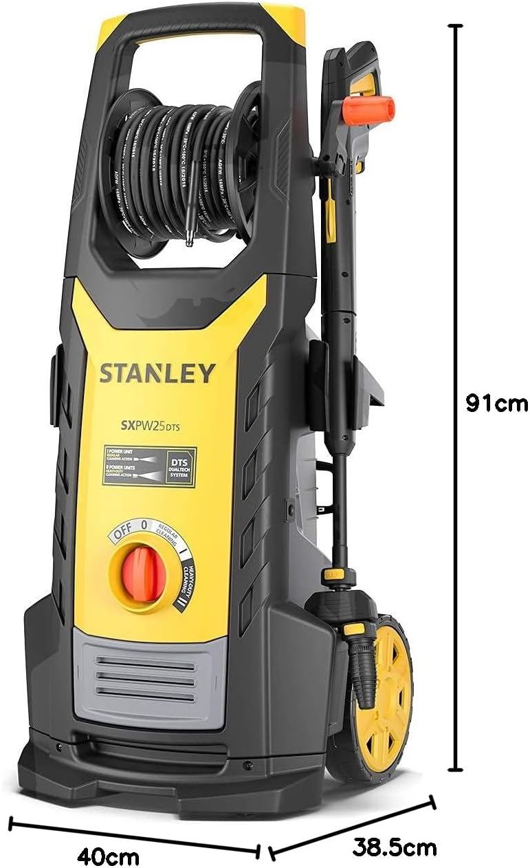 Stanley Hochdruckreiniger SXPW25DTSE mit Dualtech System(2500 W, 150 Bar, 810 l/h) DTS 2500 W, DTS 2