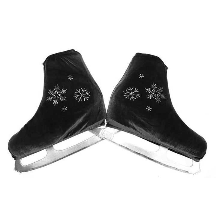 Skate Boot Cover aus Samt für Rollschuhe und Schlittschuhe,Schlittschuh Überzieher mit Schneeflocken