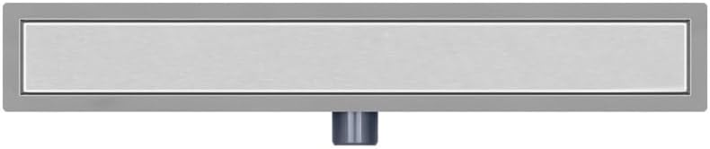 Duschrinne 80 cm, Duo-Rost – befliesbar oder mit Edelstahlabdeckung, Edelstahl AISI 304, Siphon Ø50,