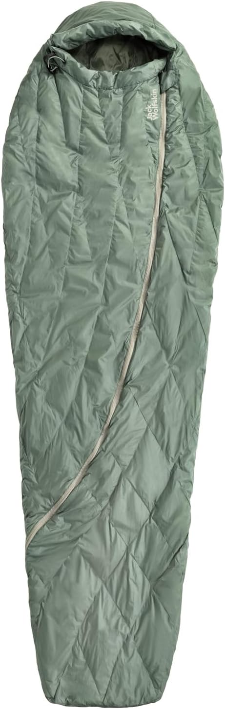 Jack Wolfskin Unisex – Erwachsene Athmos Down +5, 195Cm Mumienschlafsack, Picnic Green, 195