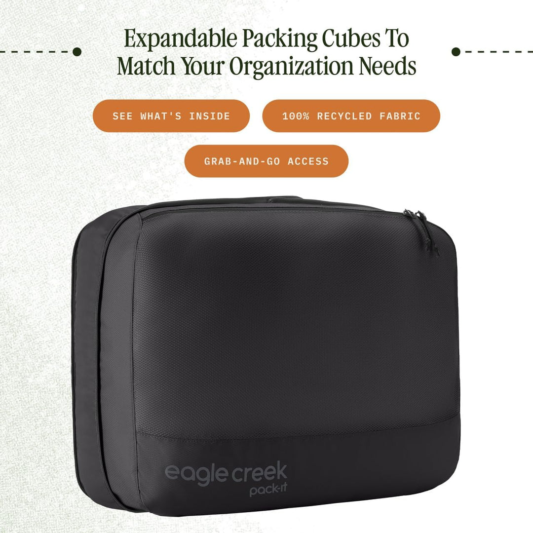 eagle creek Pack-It Reveal Expansion Cube L Black Large Schwarz, Large Schwarz