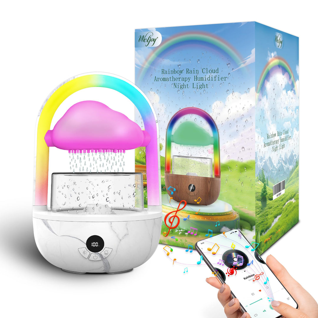 Regenwolken Luftbefeuchter Mit Regenbogenlicht, Weljoy Humidifier Mit Exklusive APP, Luftbefeuchter