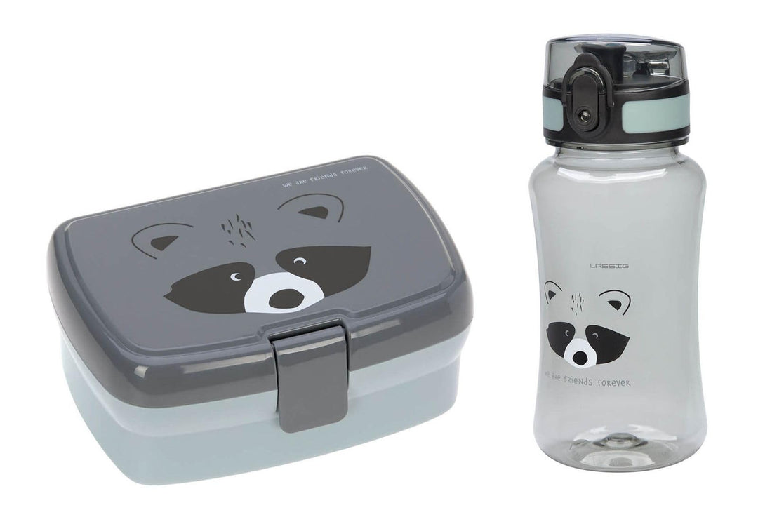 LÄSSIG Brotdose & Trinkflasche Set - Lunch Set mit Lunchbox und Trinkflasche (460 ml)/About Friends