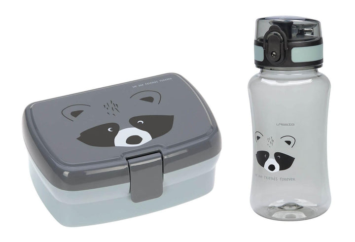 LÄSSIG Brotdose & Trinkflasche Set - Lunch Set mit Lunchbox und Trinkflasche (460 ml)/About Friends