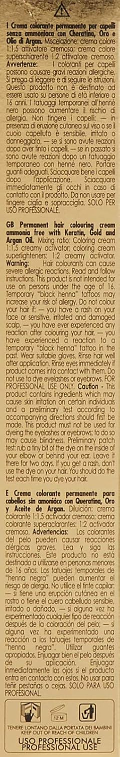 Fanola Oro Therapy Color Keratin 8.1 100ml 8.1 Hellblond Asch, 8.1 Hellblond Asch