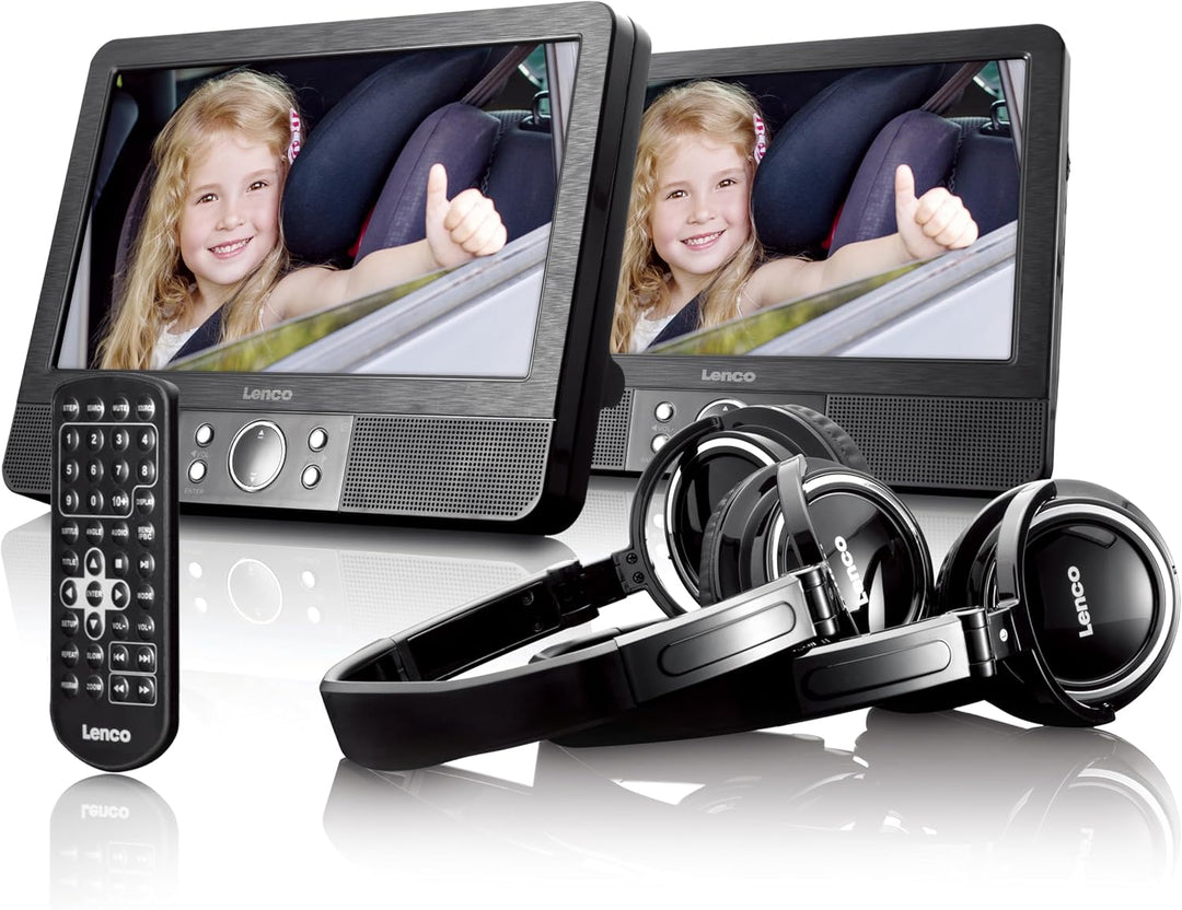 Lenco MES-415 Tragbarer DVD/Blu-ray-Player Schwarz - Tragbare DVD/Blu-ray-Player (Schwarz) Mit Kopfh