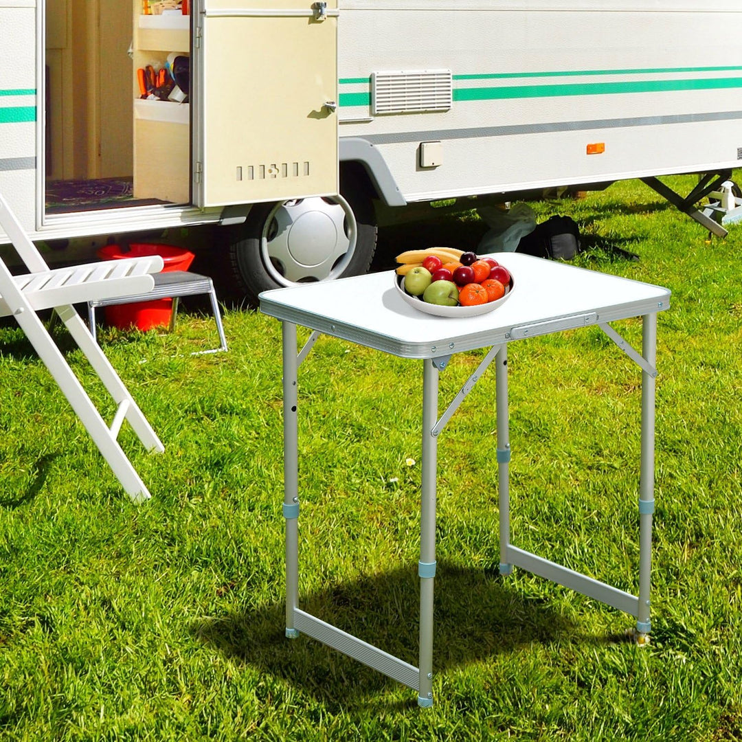 Outsunny Campingtisch Klapptisch Universaltisch Koffertisch Gartentisch Falttisch höhenverstellbar A