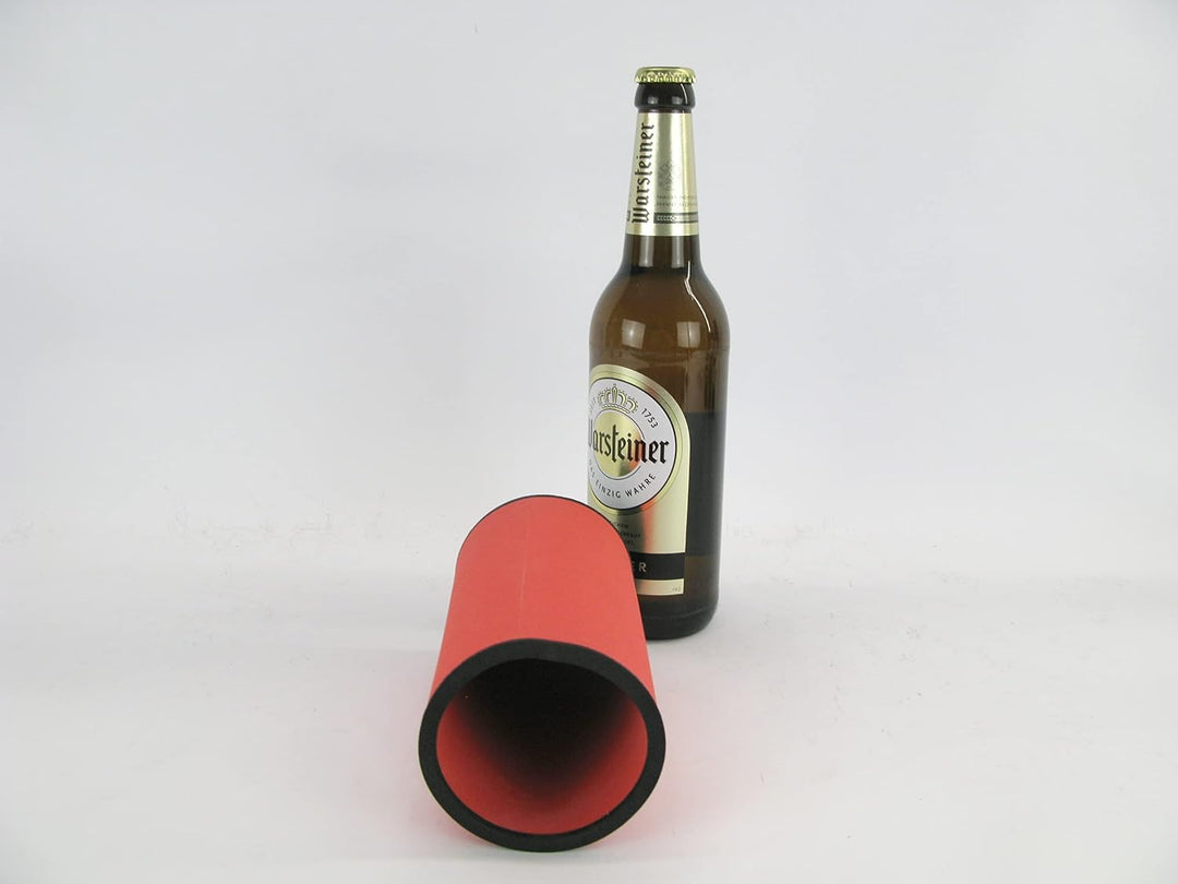 6 hochwertige Qualitätskühler aus 5-6 mm dickem Neopren für 0.5L Flaschen in den Farben Schwarz Gelb