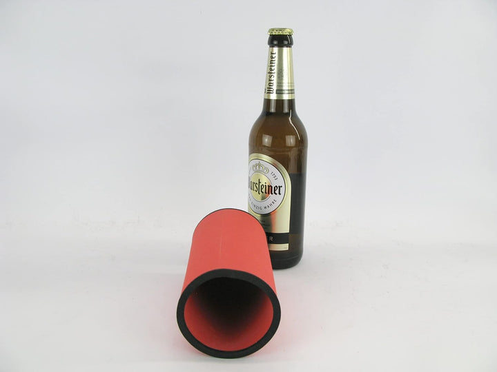 6 hochwertige Qualitätskühler aus 5-6 mm dickem Neopren für 0.5L Flaschen in den Farben Schwarz Gelb