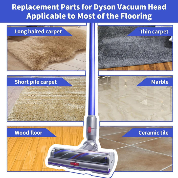 Torque Drive Bürste für Dyson V11 V15 V10 V8 V7 Bürste Anti-Tangle Einstellbare Saugkraft Elektrisch