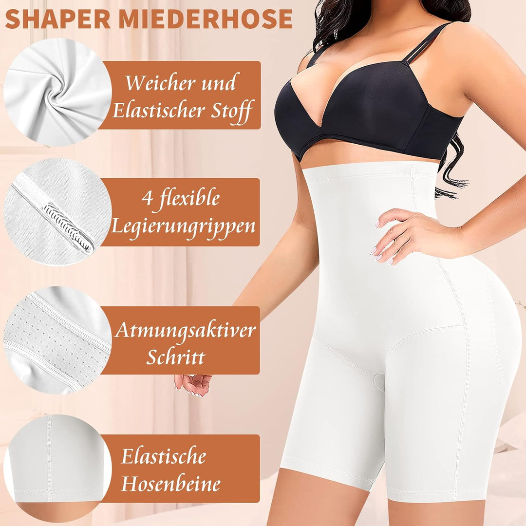 Bauchweg Unterhose Damen Shapewear Spitze Miederhose Figurformende Unterwäsche Hohe Taille Miederpan