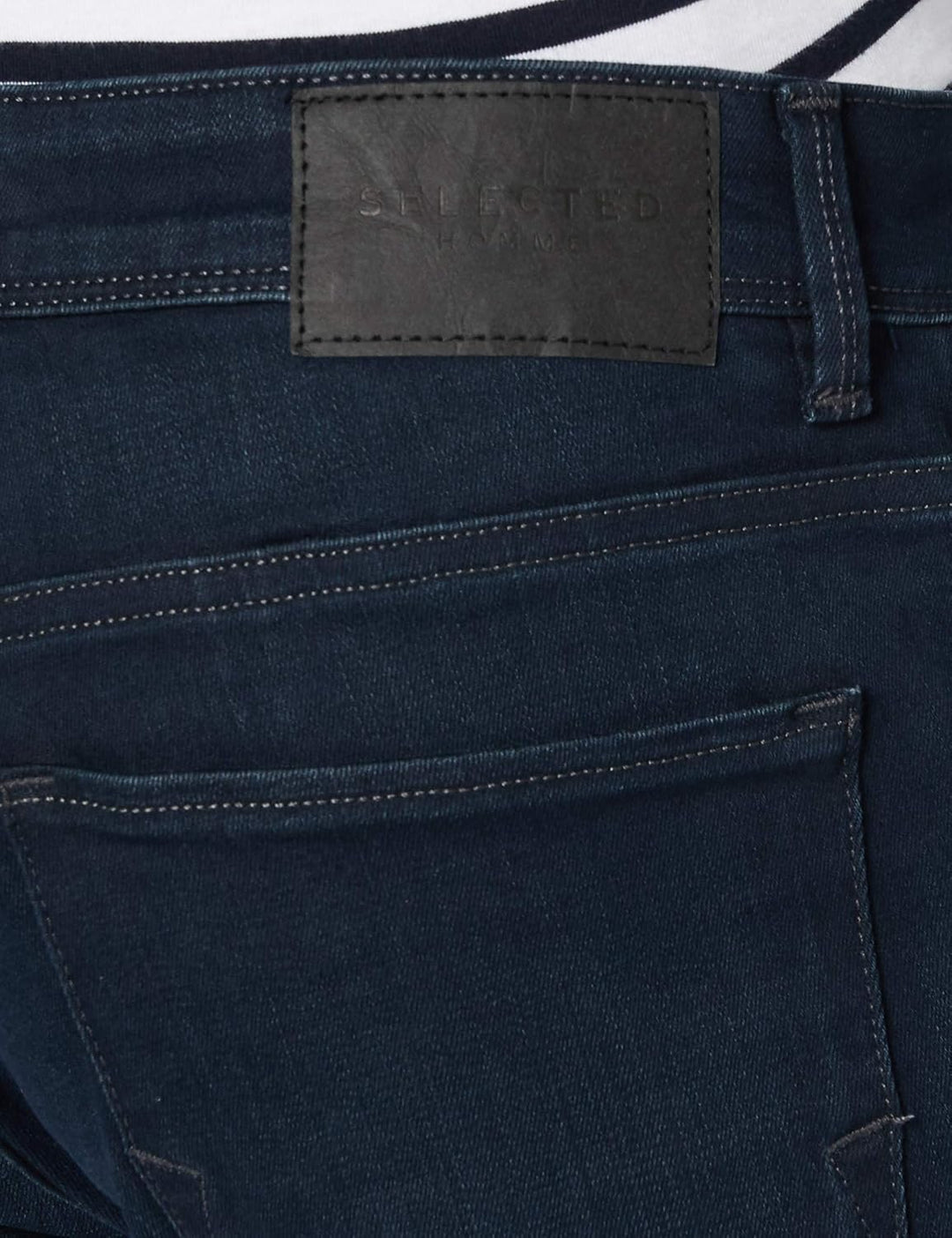 Selected Homme Male Straight Fit Jeans Dunkelblaue 29W / 32L Blue Black Denim, 29W / 32L Blue Black