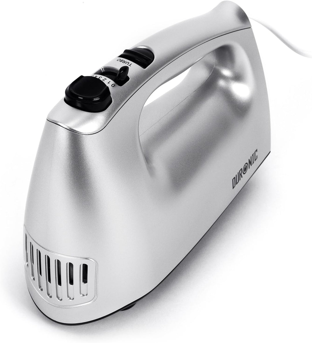 Duronic HM4 /SR elektrischer Handmixer | 400 Watt | Aufbewahrungsbox | Turbofunktion | Edelstahl | 2