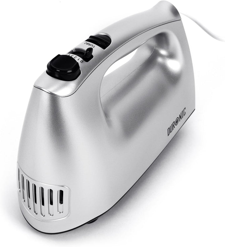 Duronic HM4 /SR elektrischer Handmixer | 400 Watt | Aufbewahrungsbox | Turbofunktion | Edelstahl | 2