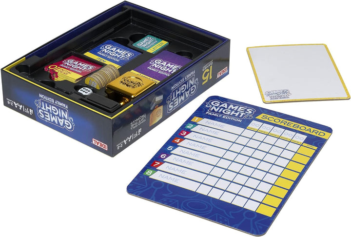 IDEAL, Games Night - Family Edition: Create the ultimate game night with 15 games included!, Family