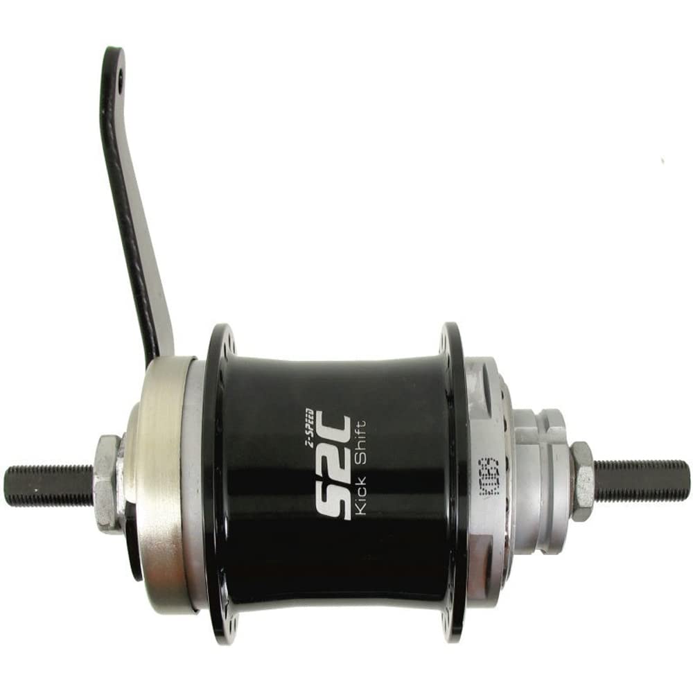Sturmey Archer Unisex – Erwachsene Duomatic Kick-Shift Getriebenabe 36 loch Schwarz, 36 loch Schwarz
