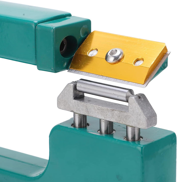 Lederspalter-Schäler-Set, Lederspaltmaschine mit 5 Klingen, 3 Schraubenschlüsseln und 3 Rollen, Lede