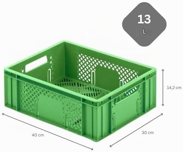 PROREGAL CHEFGASTRO SuperSparSet 12x Eurobehälter Obst- und Gemüsekasten | HxBxT 14,2x30x40cm | 13 L