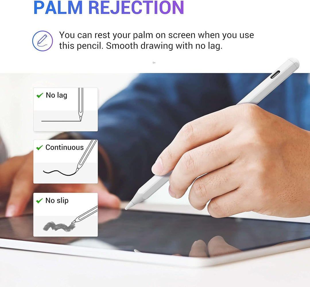 Stylus Stift für Apple iPad(2018-2023) Mit Neigung&Palm Rejection&Magnetic Adsorption Eingabestifte