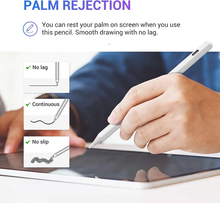 Stylus Stift für Apple iPad(2018-2023) Mit Neigung&Palm Rejection&Magnetic Adsorption Eingabestifte