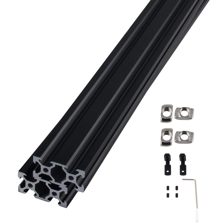 CNCYEAH 2 Stück V Typ Systemprofile 2040 1000mm Aluminiumprofil Extrusions Eloxierte Linearschiene+2