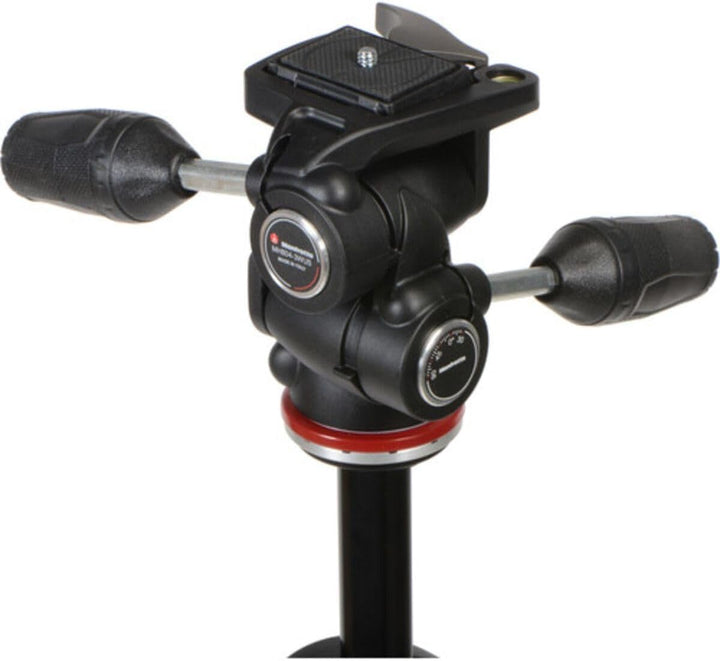 Manfrotto MK290DUA3-3W 290 DUAL Kit Alu 3 Segmemte (90 Grad Mittelsäule, 3-Wege Neiger) Single, Sing