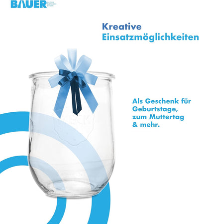 flaschenbauer.de WECK 12er Set 1L Einmachgläser zum befüllen - Weckglas Tulpenglas als Marmeladengla