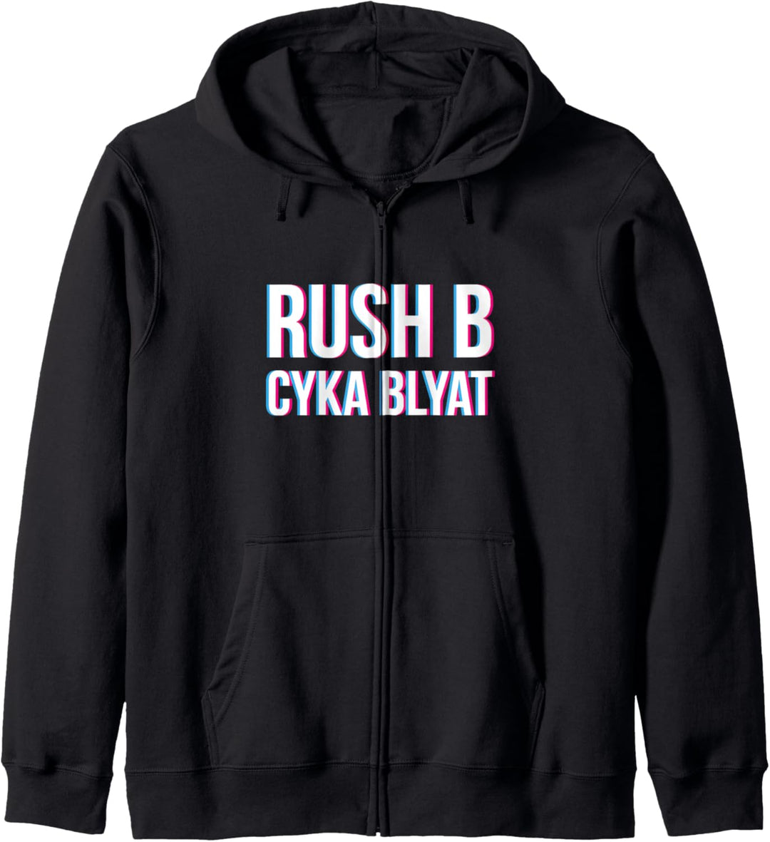 Rush B Cyka Blyat Gamer Geschenk FPS Bratan Zocker Russen Kapuzenjacke