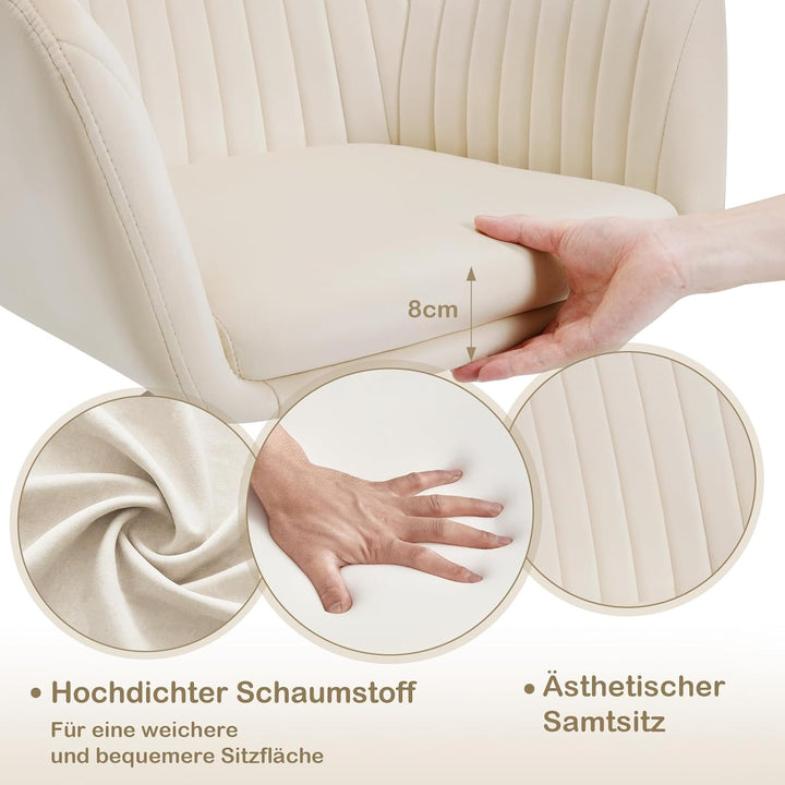 WOLTU Schreibtischstuhl, Bürostuhl ergonomisch, Homeoffice Stuhl höhenverstellbar, Schminkstuhl mit