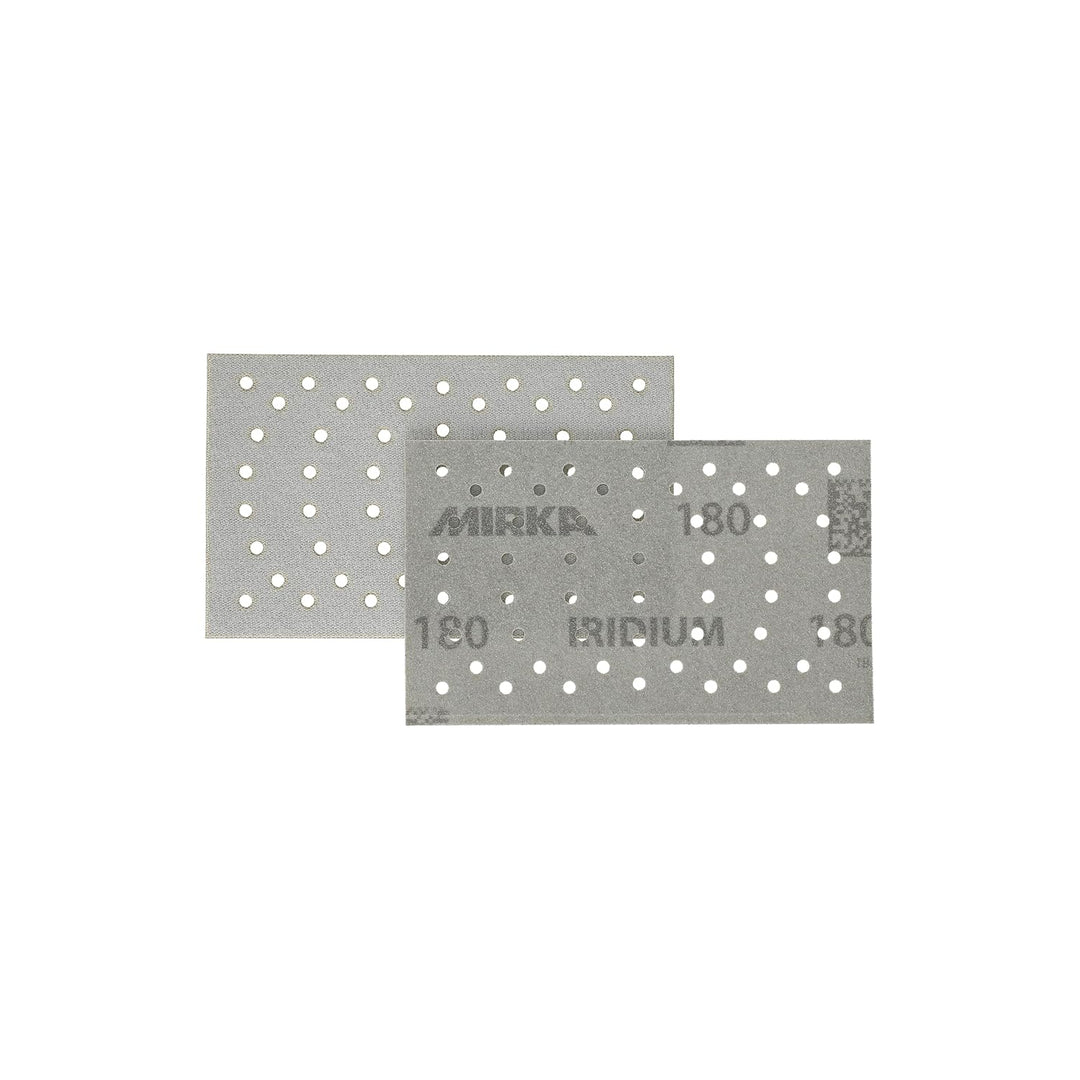 Mirka Iridium Premium-Schleifpapier 81x133mm Klett 54-Loch, Korn 180, 100 Stk/Zum Schleifen von Lack