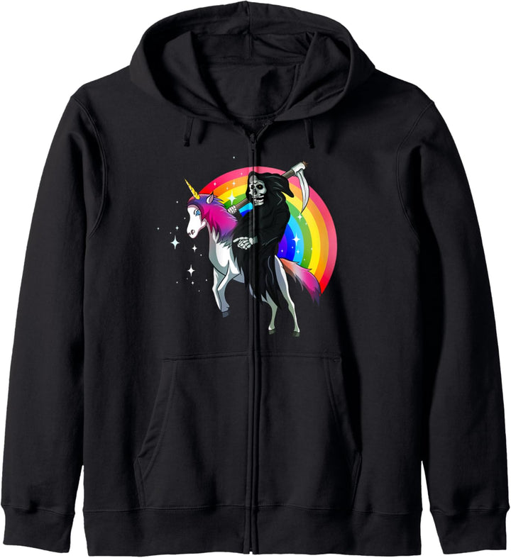 Einhorn, Skelett, Tod, Fantasy, Halloween Kapuzenjacke