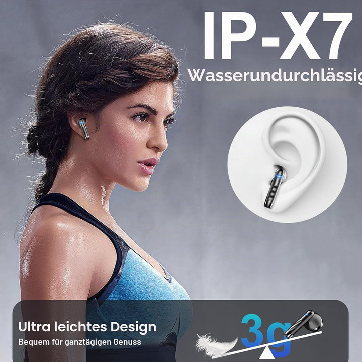 Bluetooth Kopfhörer, In Ear Kopfhörer Kabellos Bluetooth 5.4, Tiefer Bass 6D-Stereo Ear Buds, 50 Std