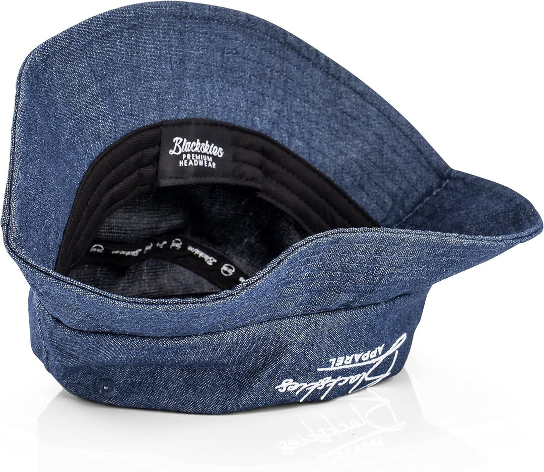 Blackskies® EOS Bucket Hat | Damen Herren Jeans Sonnenhut | Fischerhut aus Denimstoff Sommer Sommerh