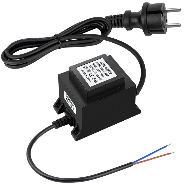 Karyoosi LED Trafo 12V Netzteil AC/AC 30W 2.5A, Aussen Stecker Netzteil Transformator IP68 für LED-B