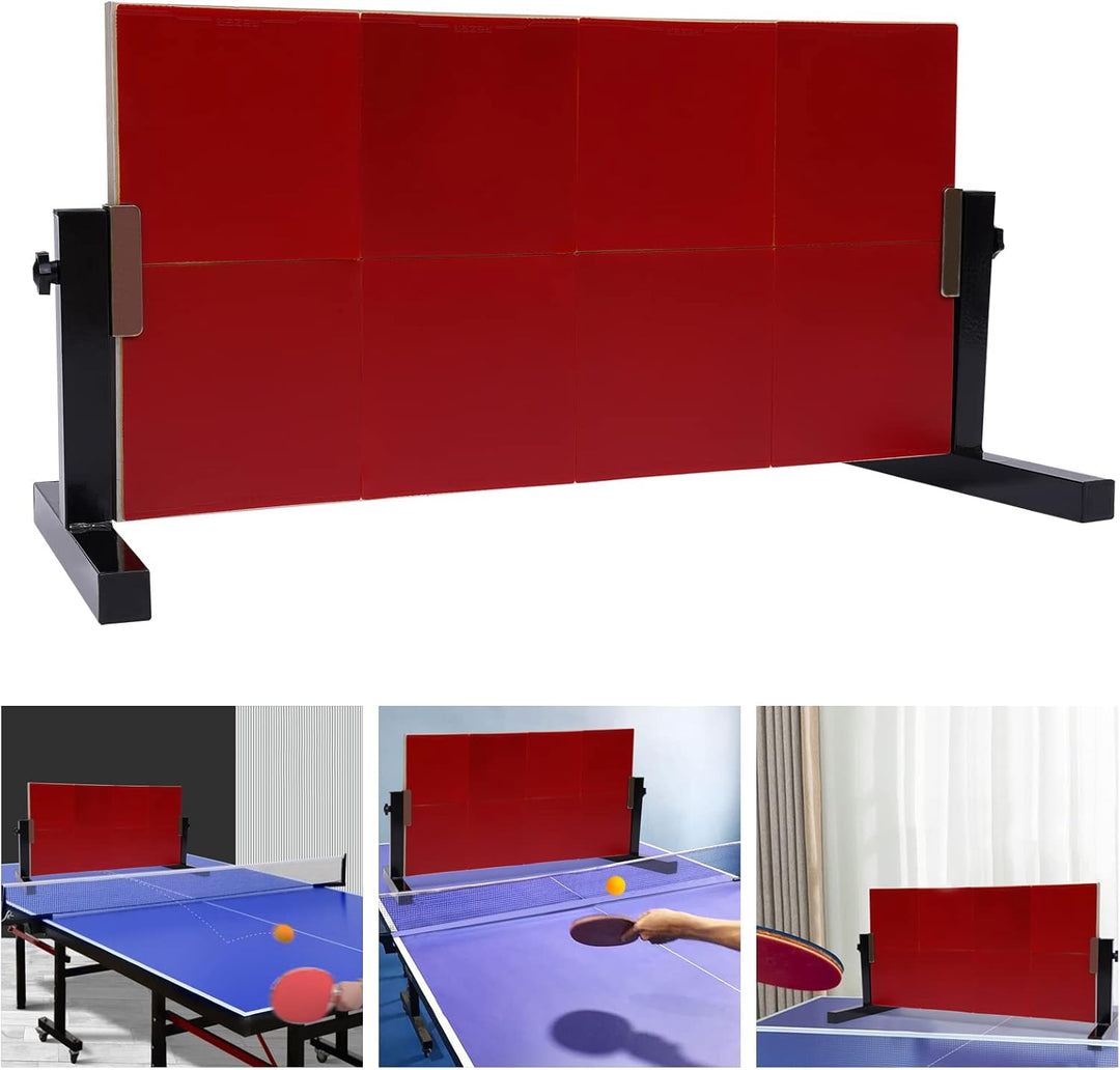 Tischtennis Rebound Board mit 8 roten Gummis, Pingpong Rückprallbrett Selbst-Training Ausrüstung, Ha