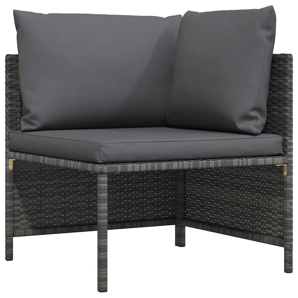 vidaXL Modular Ecksofa mit Kissen Gartensofa Sofa Lounge Gartenmöbel Einzelsofa Sessel Rattansofa Ou