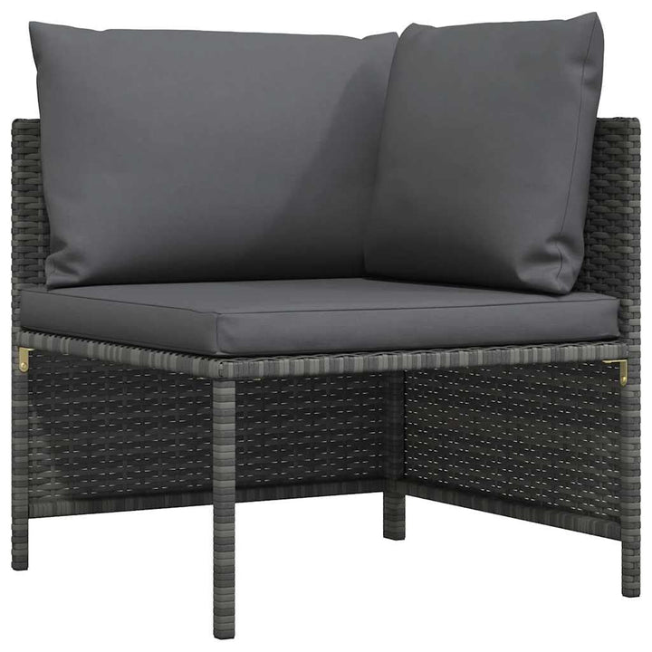vidaXL Modular Ecksofa mit Kissen Gartensofa Sofa Lounge Gartenmöbel Einzelsofa Sessel Rattansofa Ou