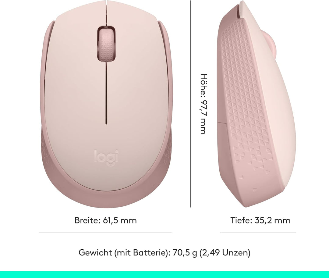 Logitech M171 kabellose Computermaus fürPC, Mac, Laptop, 2.4 GHz mit USB Mini-Empfänger, optische Sp