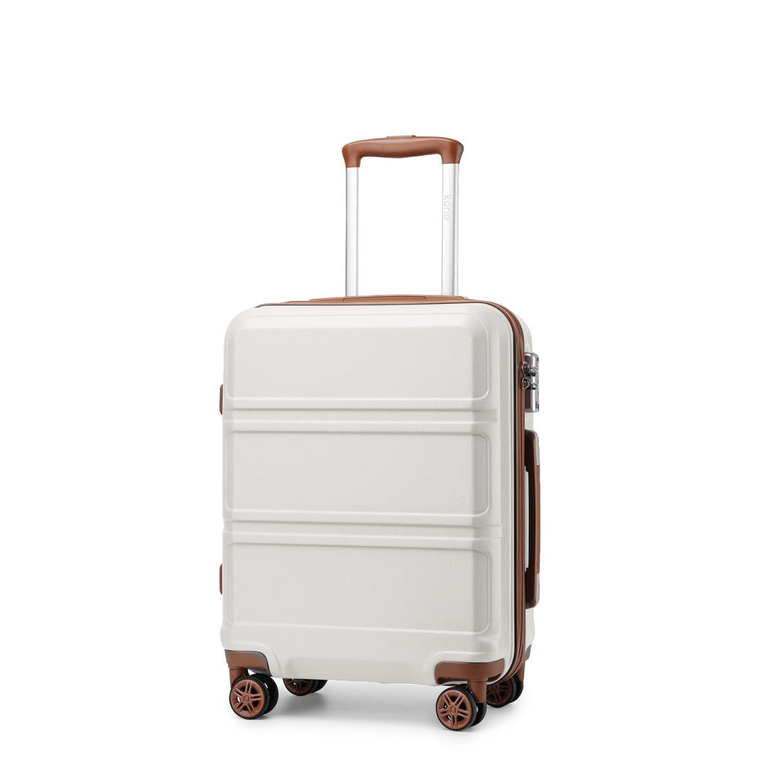 KONO Handgepäck Koffer 20 Zoll Leichter ABS+PC Hartschalenkoffer mit TSA-Schloss Reisekoffer mit 4 R