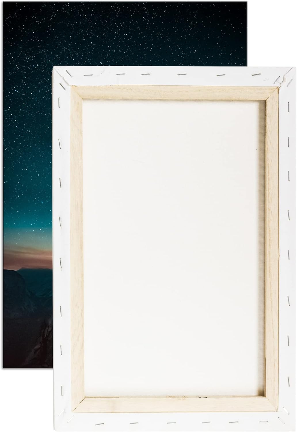 deyoli atemberaubender Sternenhimmel bei Sonnenaufgang Format: 80x60 als Leinwandbild, Motiv fertig