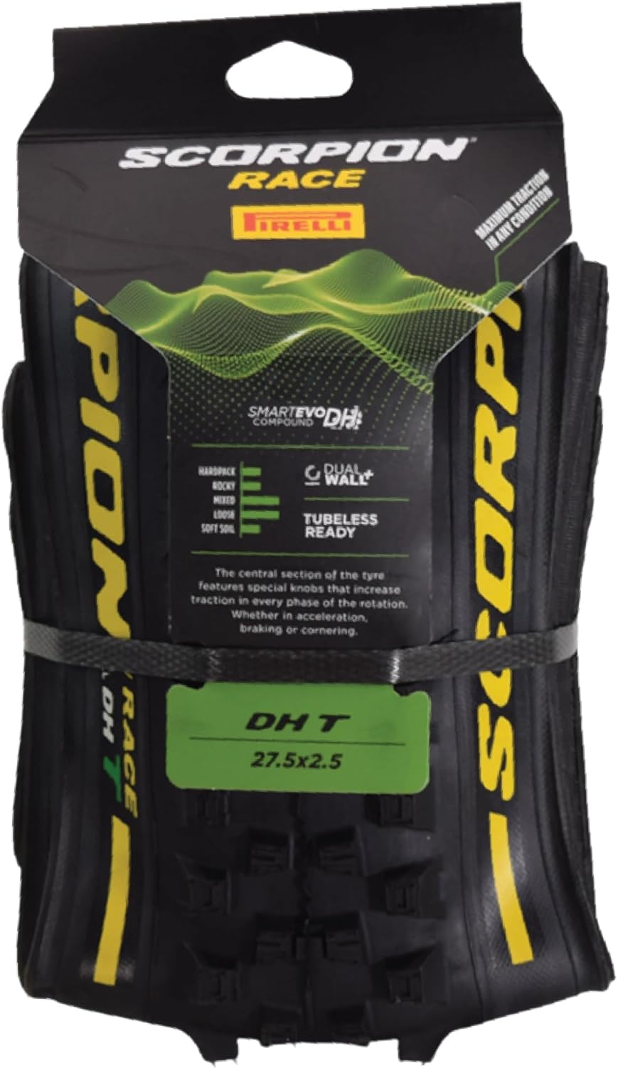 Pirelli Unisex – Erwachsene Scorpion RC DH T Fahrradreifen, Black, Einheitsgrösse