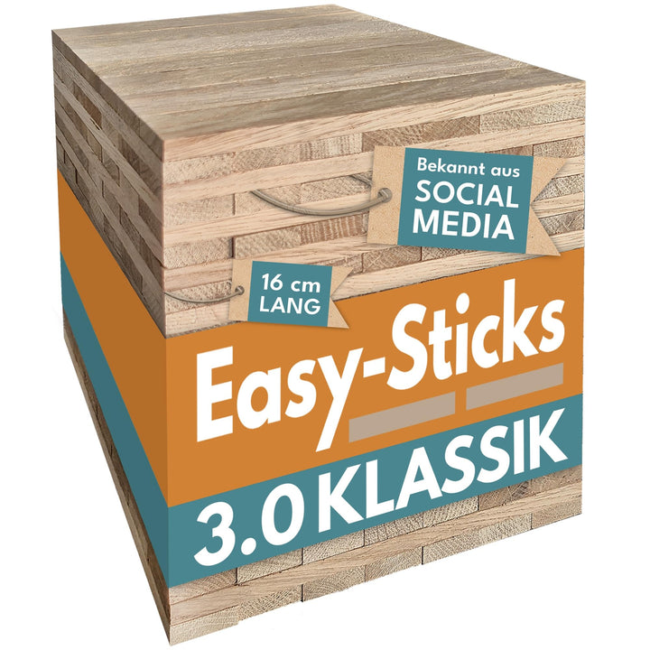 Bastelholz Eiche Easy-Sticks 3.0 16 cm Eiche – 160 Stück – OHNE Klebeband – Hölzchen für DIY Projekt