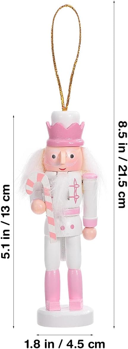 Veemoon 5 Stück Kleine Nussknacker-Hängeornamente Weihnachtsbaum-Soldat- Weihnachts-Hängefiguren Nus