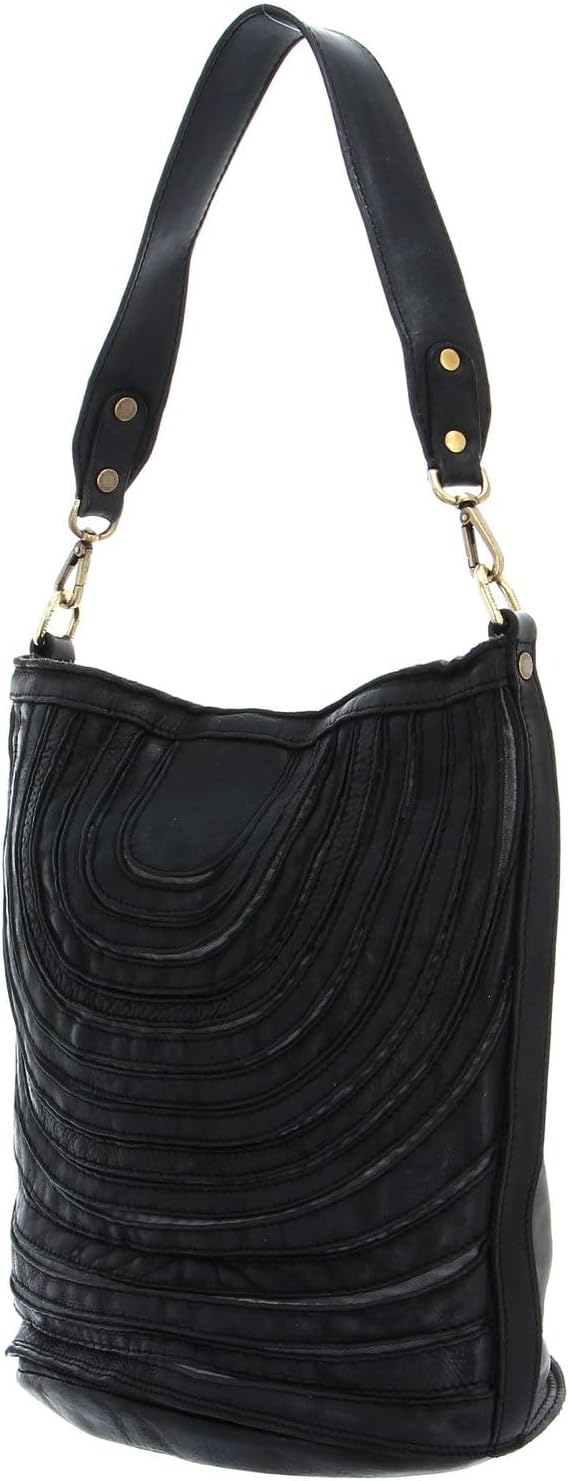 Caterina Lucchi Stripes Tapiro Shoulder Bag Lavagna