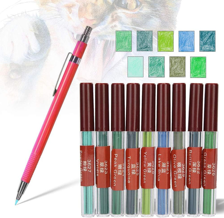 Garosa 9 Farben 2.0MM Bleistiftmine, Nachfüllstiftkern 8 Stück pro Farbe für Druckautomatik